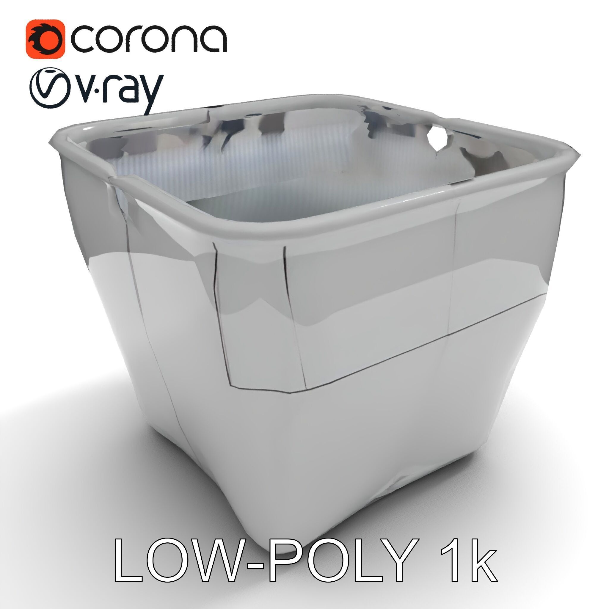 Geometric Planter Model Pack Low-poly 3D model_13