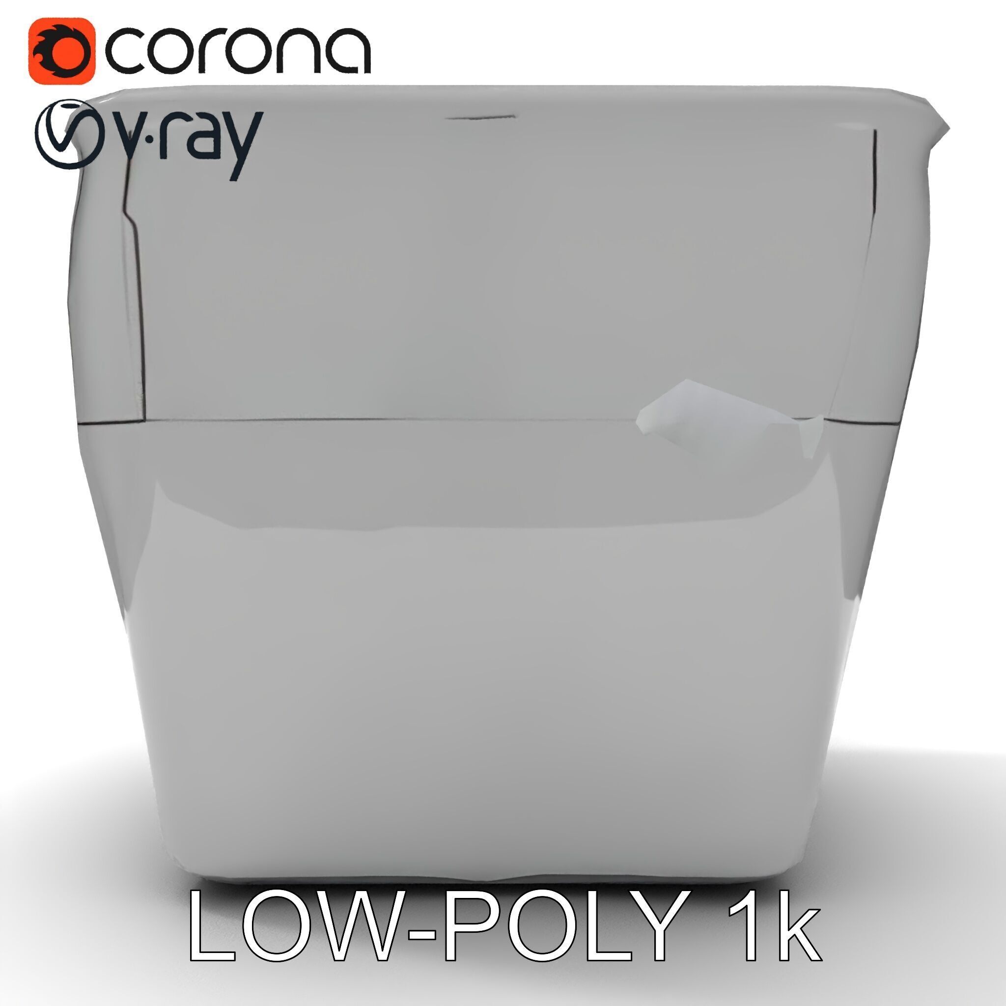 Geometric Planter Model Pack Low-poly 3D model_10