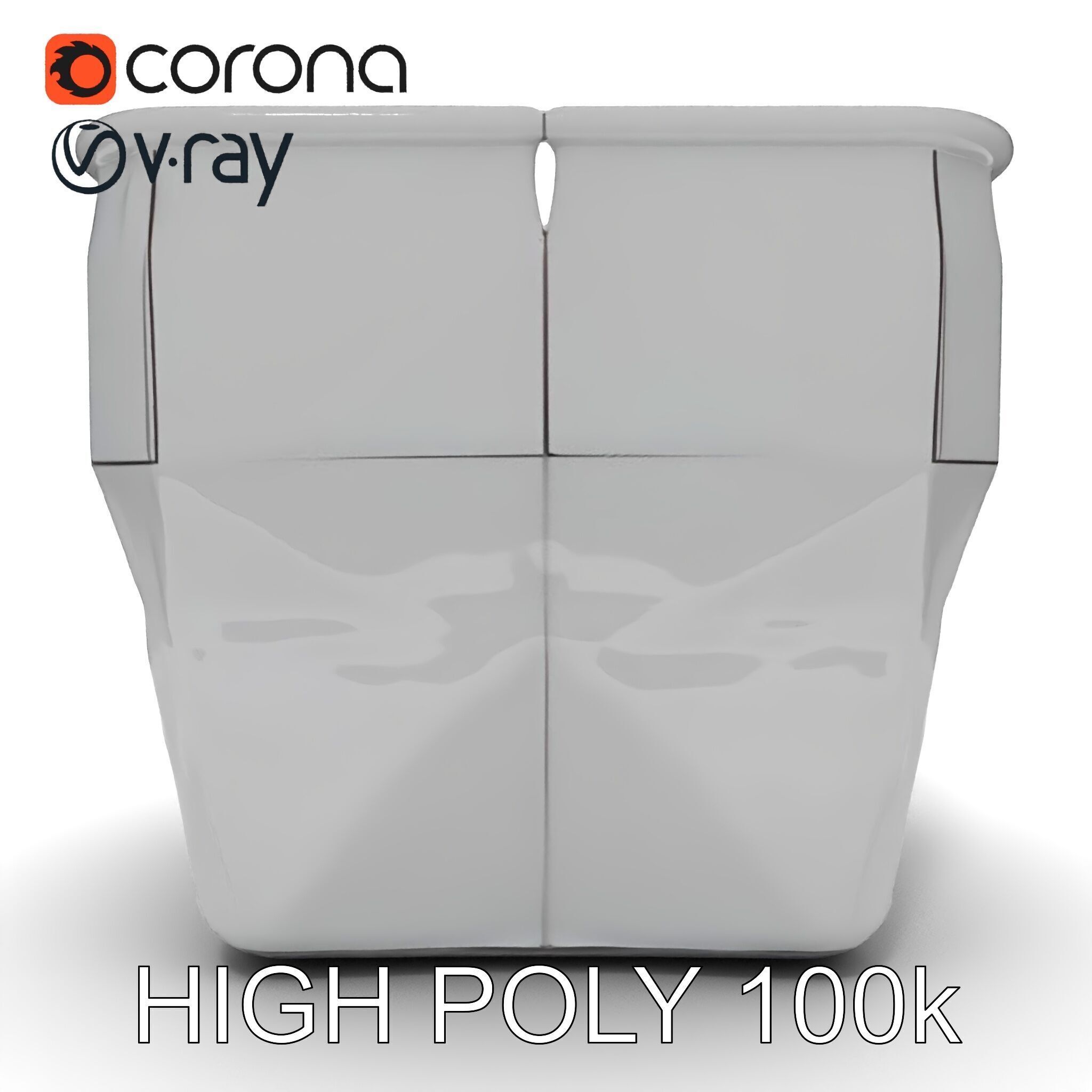 Geometric Planter Model Pack Low-poly 3D model_11