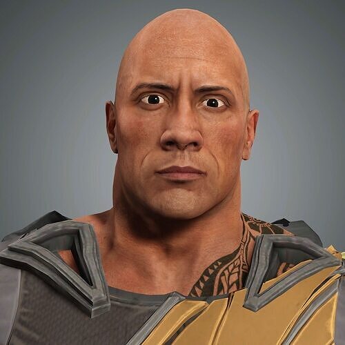BlackAdam Character Low-poly 3D model