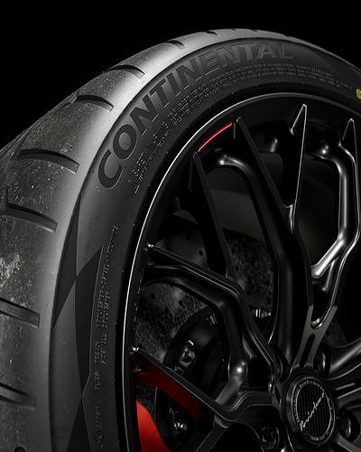Continental Extreme Contact Force 265 35 ZR19 3D model 2