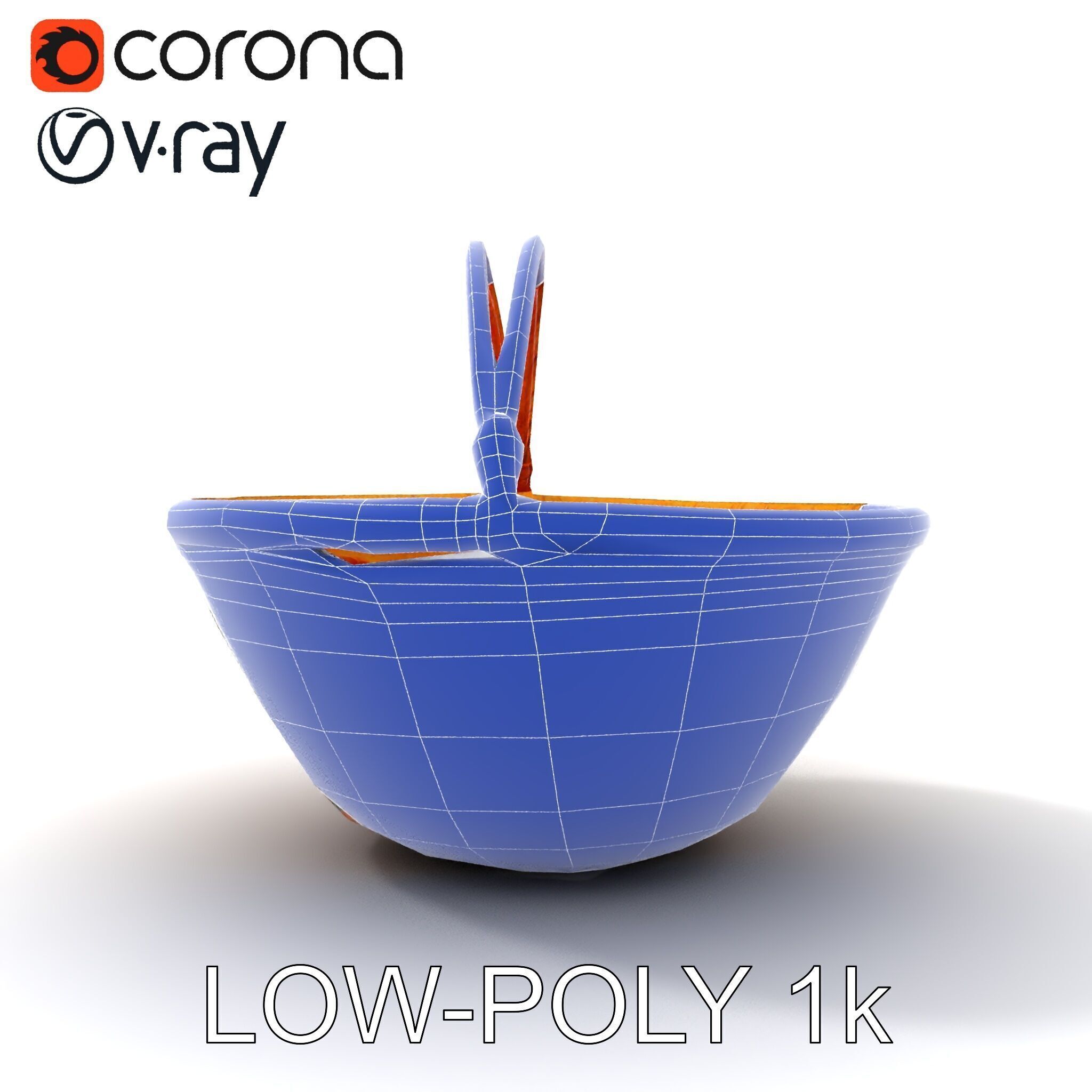 Colorful Woven Basket Model Pack Low-poly 3D model_28
