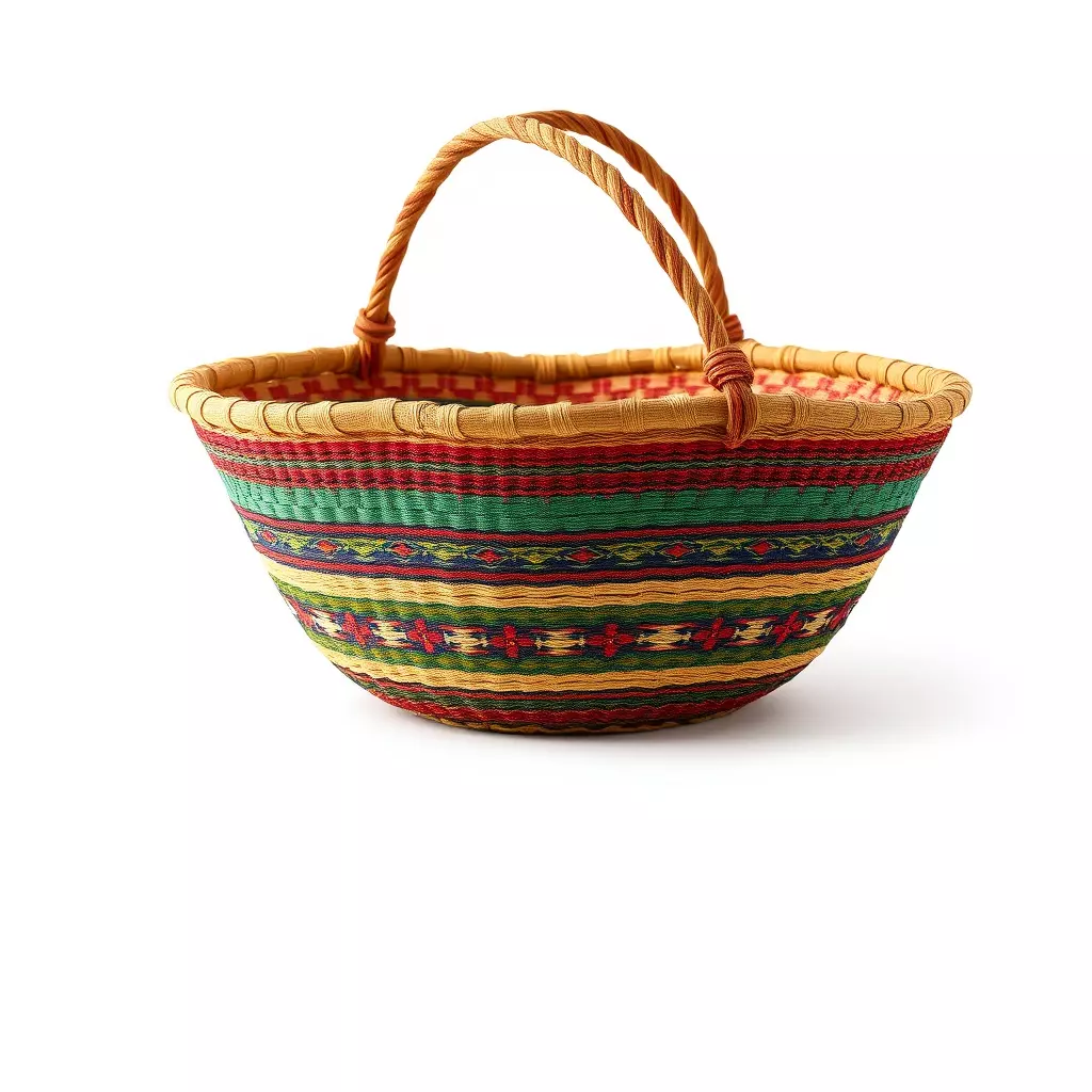 Colorful Woven Basket Model Pack Low-poly 3D model_0