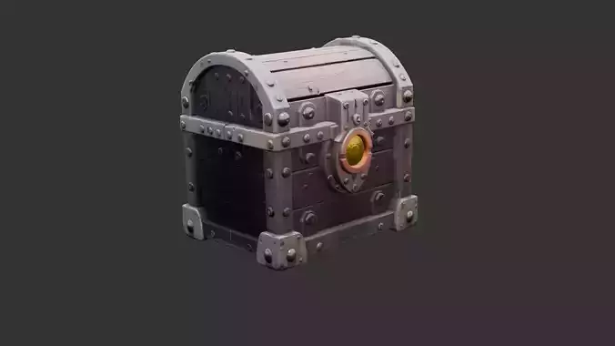Timeworn Treasure Chest with Glowing Lock