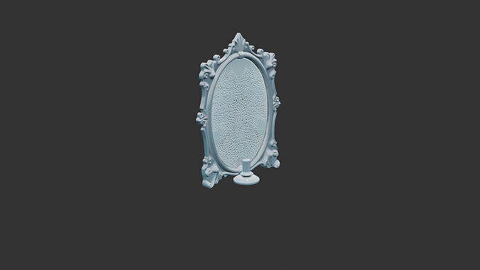 Haunted Mirror with Ghostly Reflections Low-poly 3D model