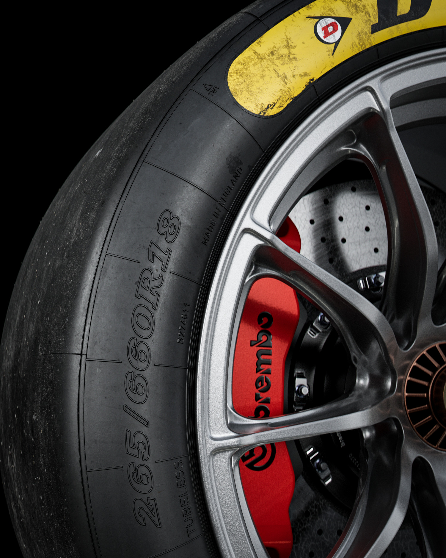 Dunlop LeMans24 265 660 R18 Front 3D model_4