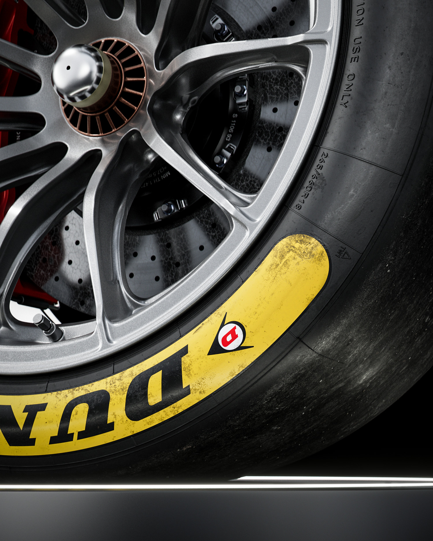 Dunlop LeMans24 265 660 R18 Front 3D model_3