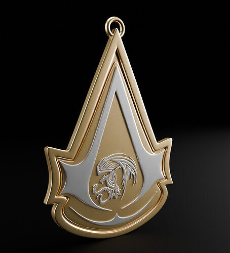 Assassins creed pendant 3D model for 3D print 3D print model