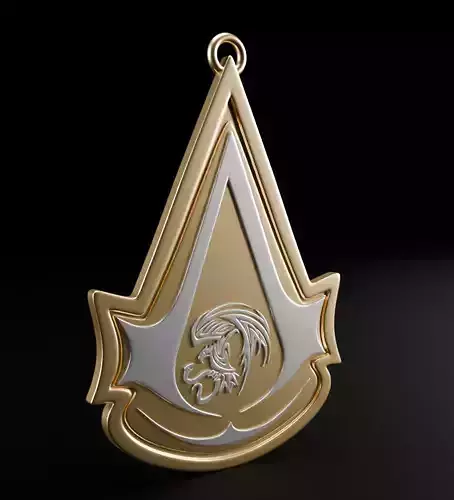 Assassins creed pendant 3D model for 3D print