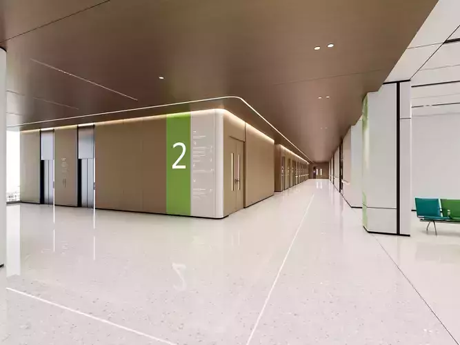 Hospital corridor Nurses station 5