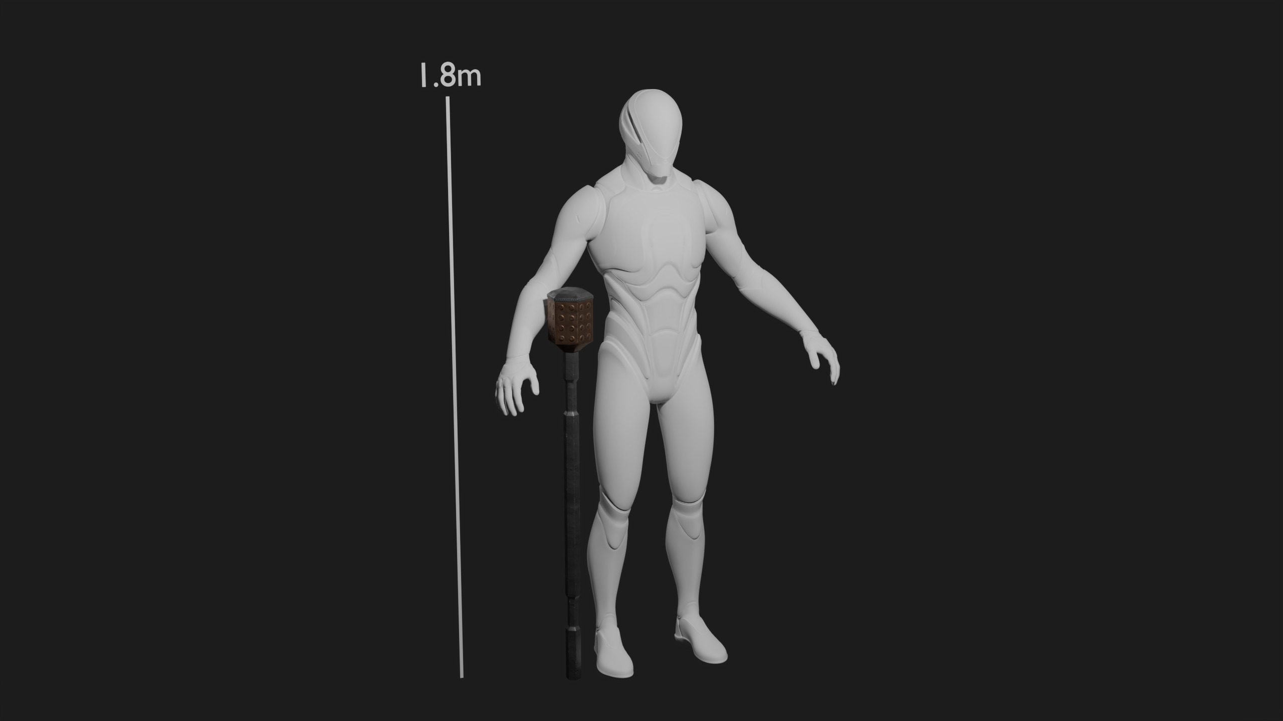 Mace- PBR Game Ready model  Low-poly 3D model_6