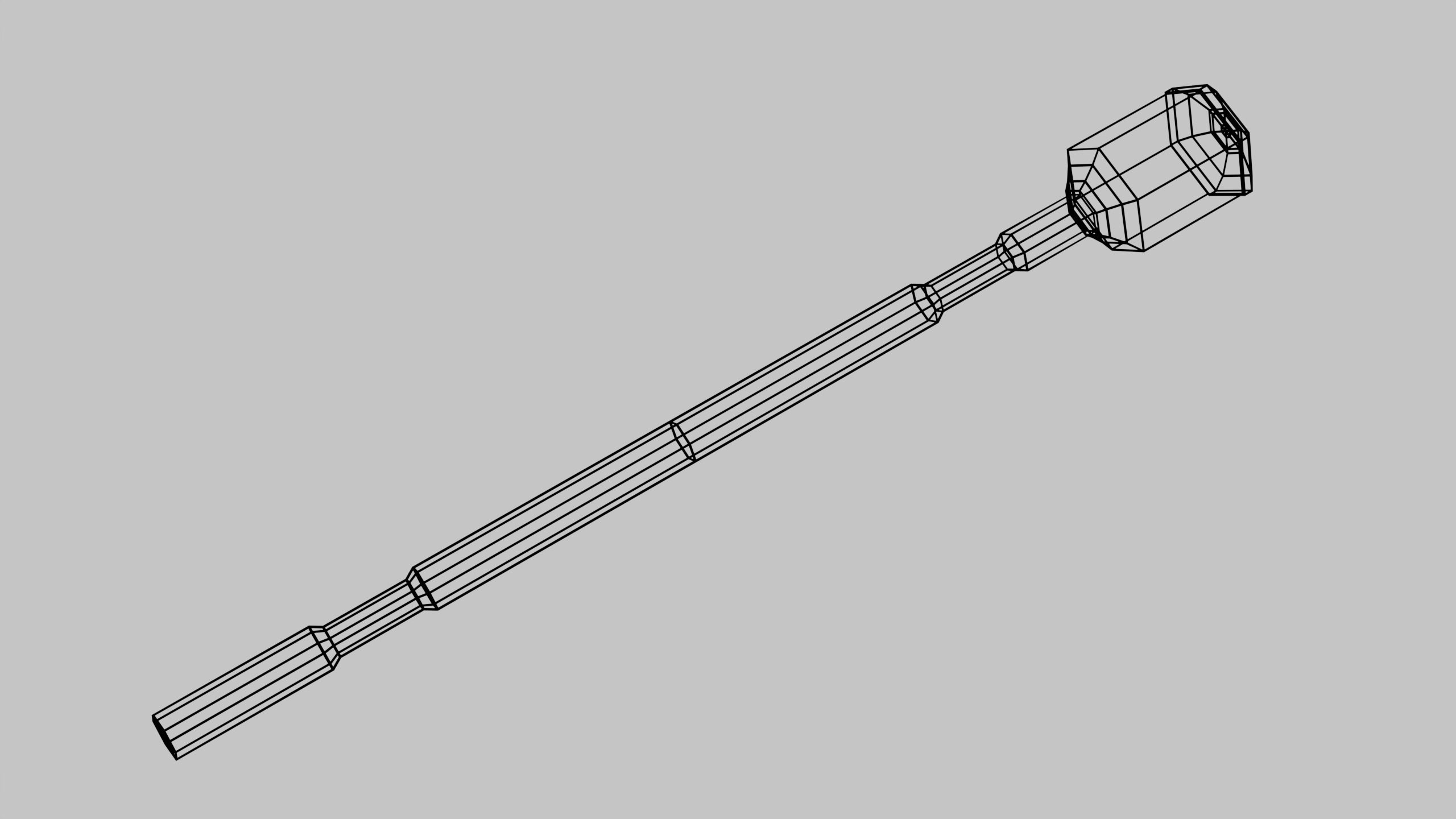 Mace- PBR Game Ready model  Low-poly 3D model_7