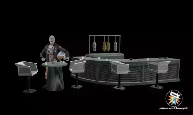 Star Wars Adelphi Cantina Diorama for 4 and 6  inch figures