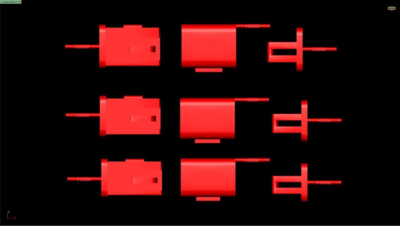 PACK Cuban Locks Clasp 14mm 15mm 16mm 3D print model_4