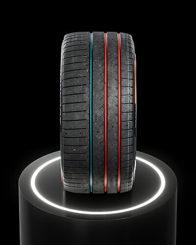 Hankook Formula E 2023 315 40 ZR18 METALNESS 3D model 7