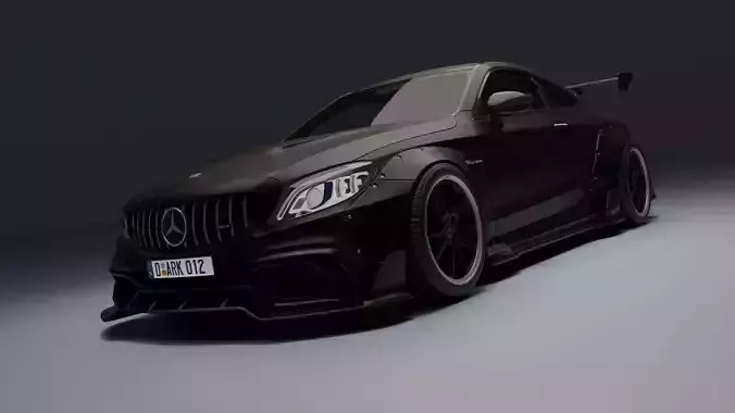 Mercedes-Benz C63 AMG Black Series Low-poly 3D model