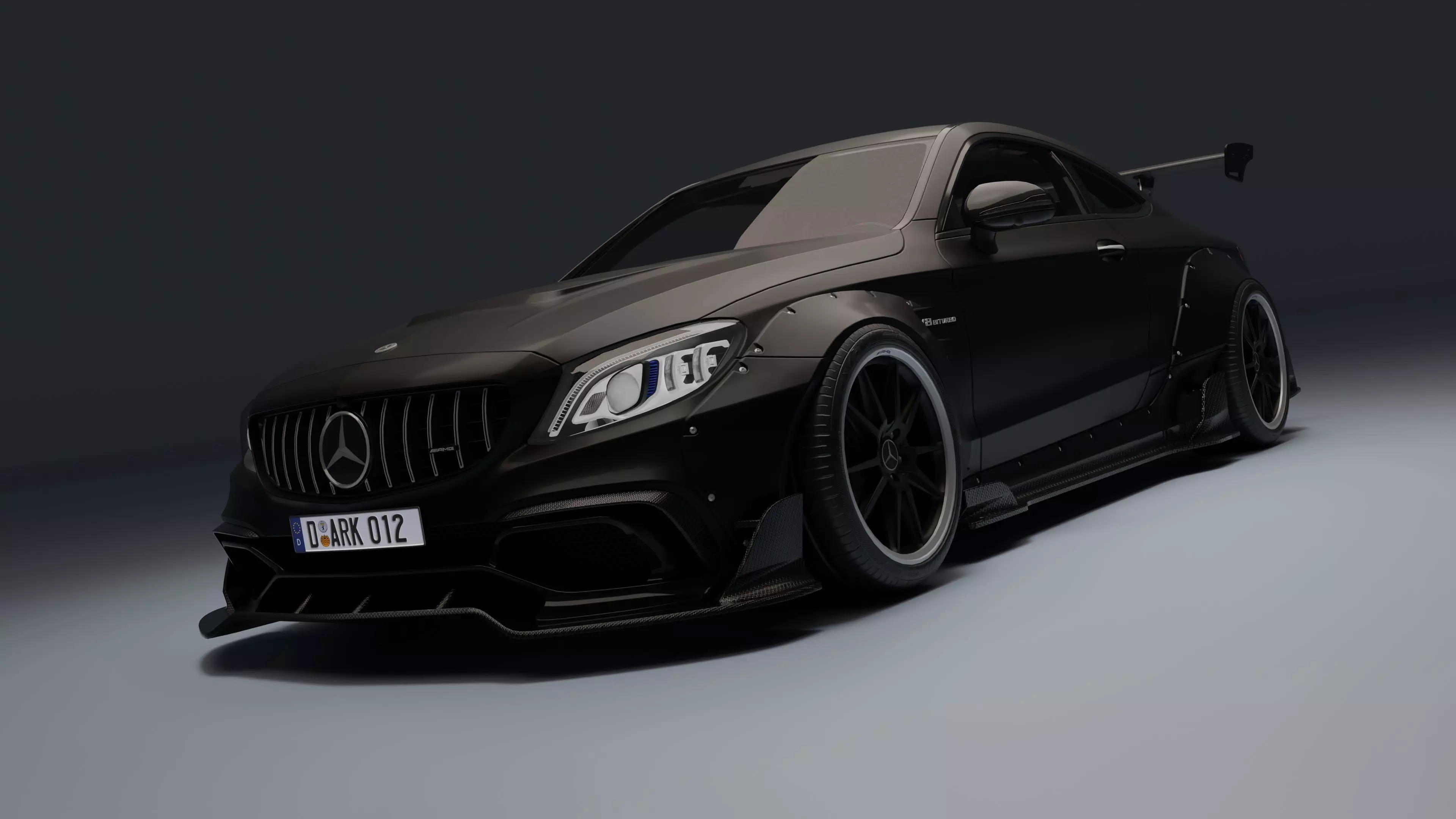 Mercedes-Benz C63 AMG Black Series Low-poly 3D model_0