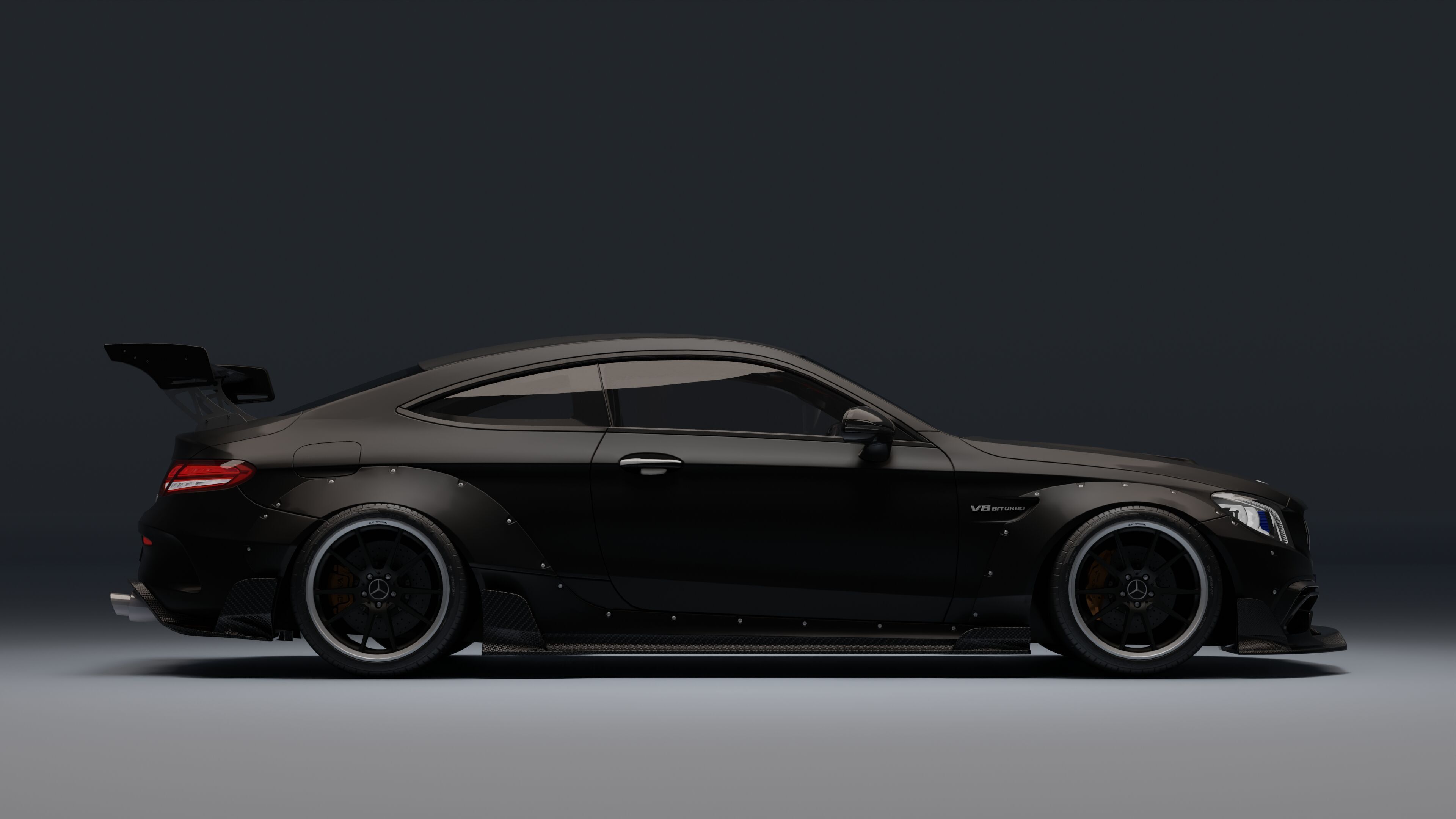 Mercedes-Benz C63 AMG Black Series Low-poly 3D model_30