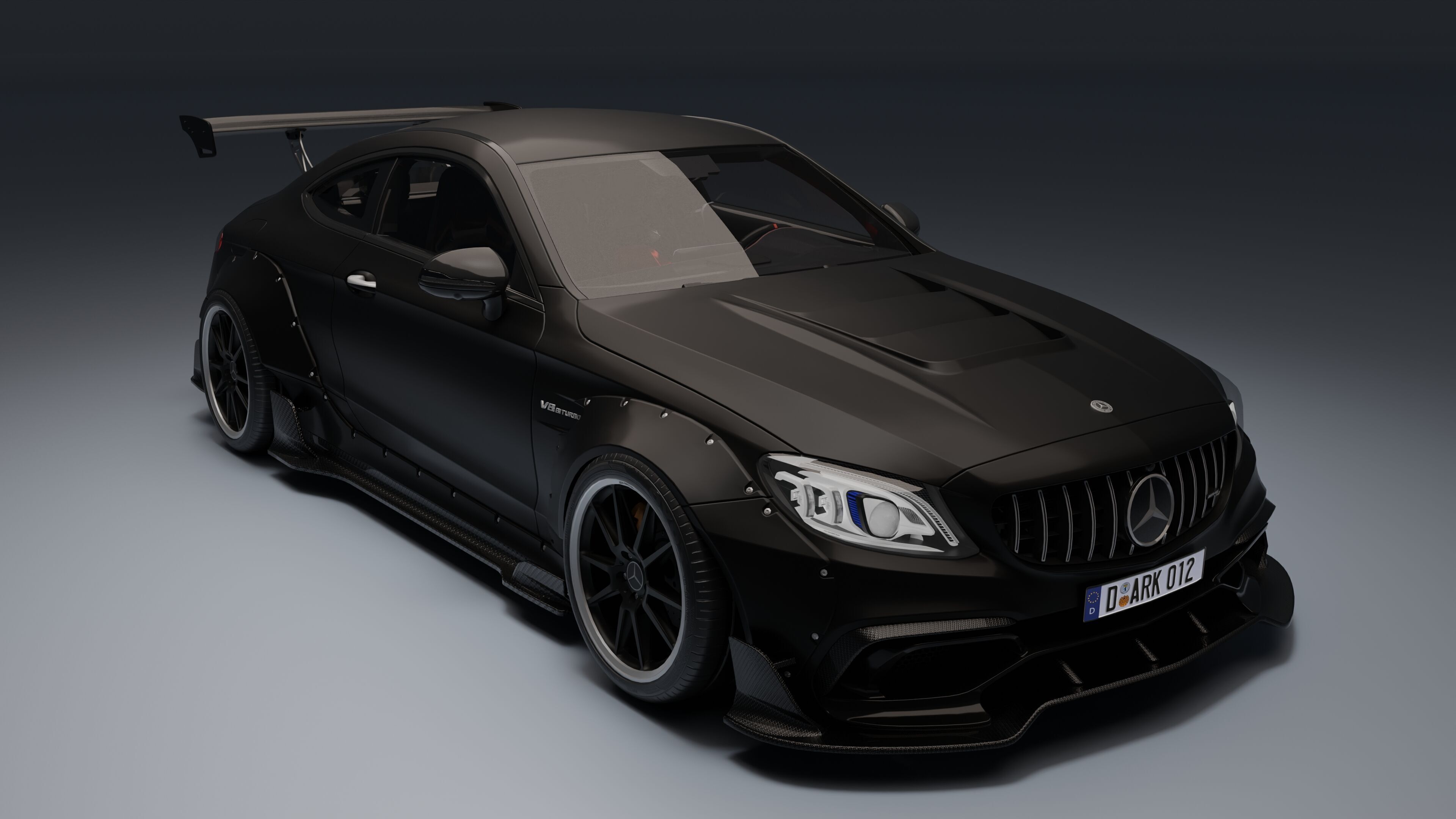 Mercedes-Benz C63 AMG Black Series Low-poly 3D model_12