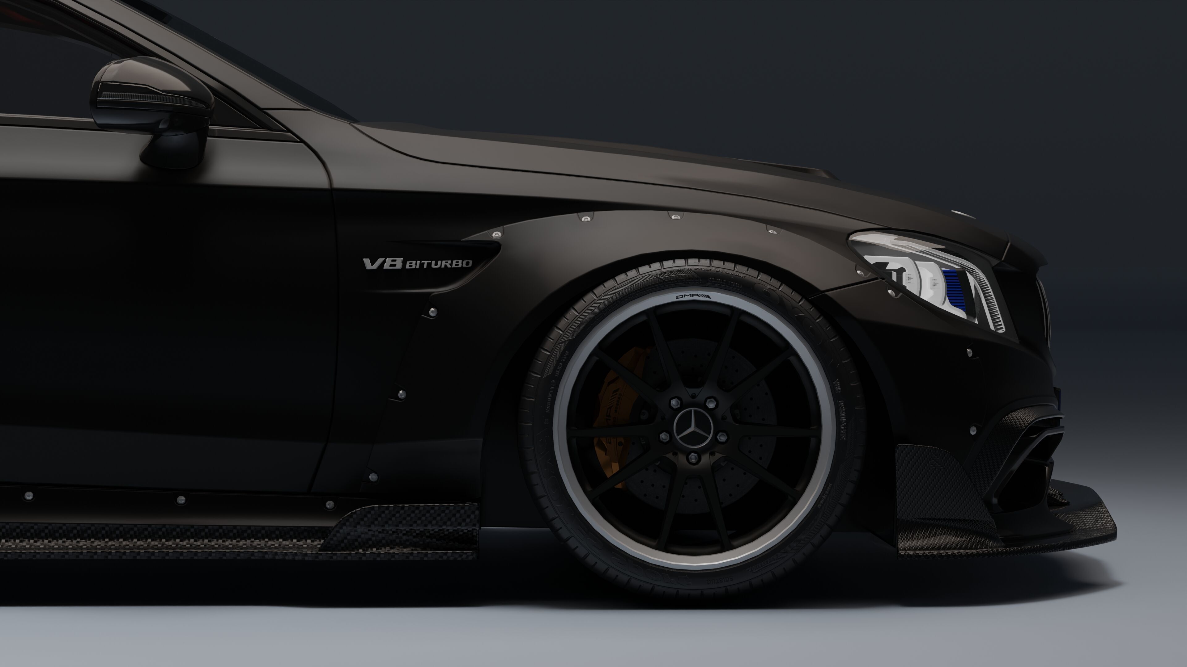 Mercedes-Benz C63 AMG Black Series Low-poly 3D model_29