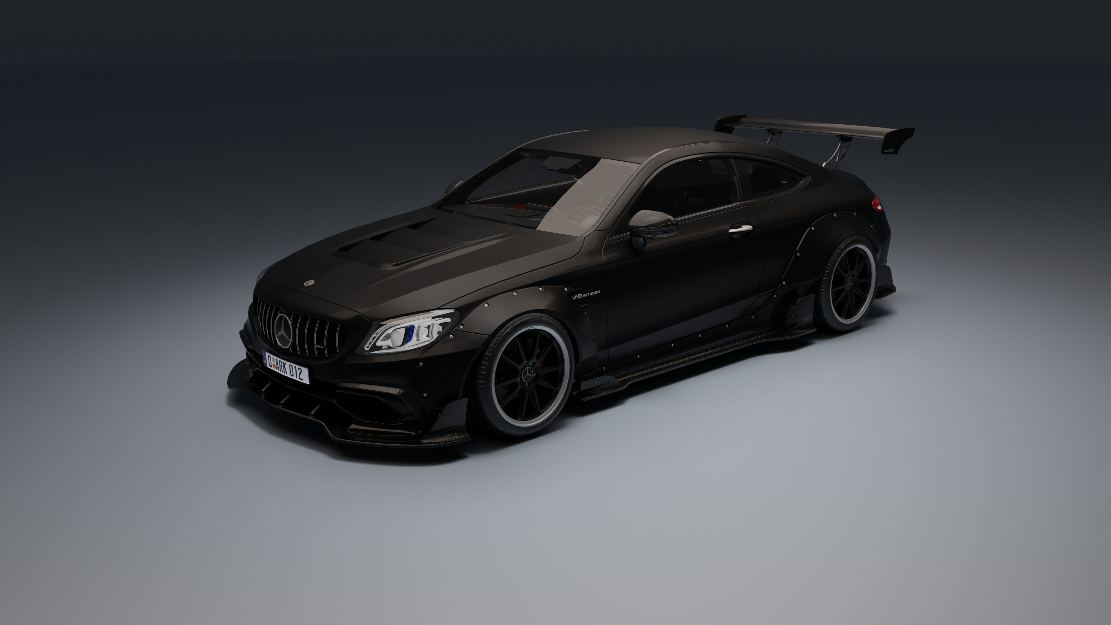 Mercedes-Benz C63 AMG Black Series Low-poly 3D model_13