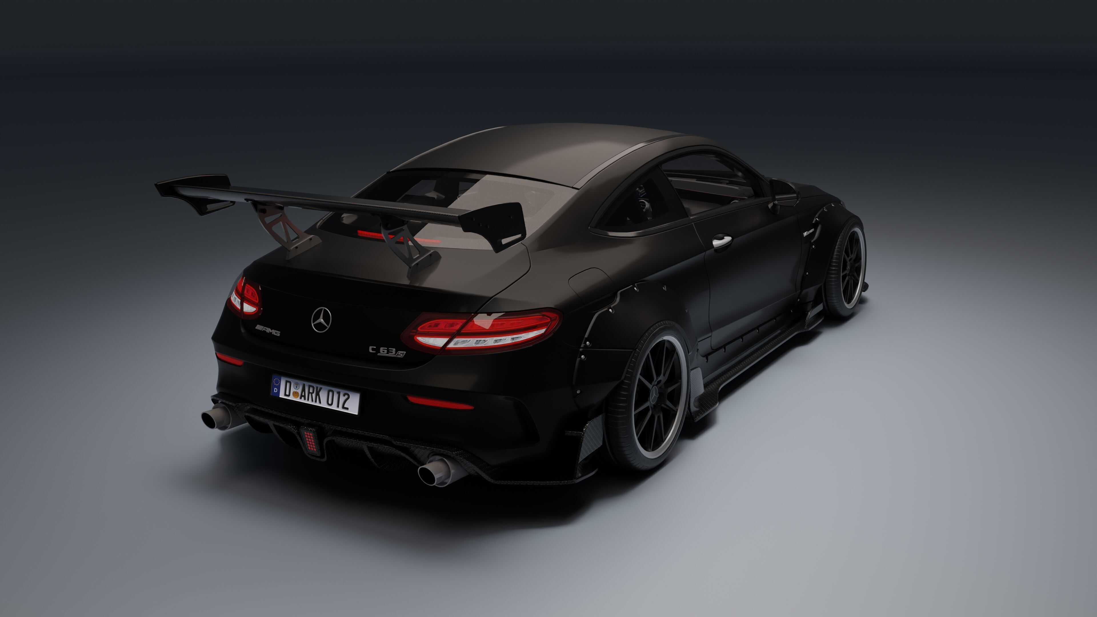 Mercedes-Benz C63 AMG Black Series Low-poly 3D model_14
