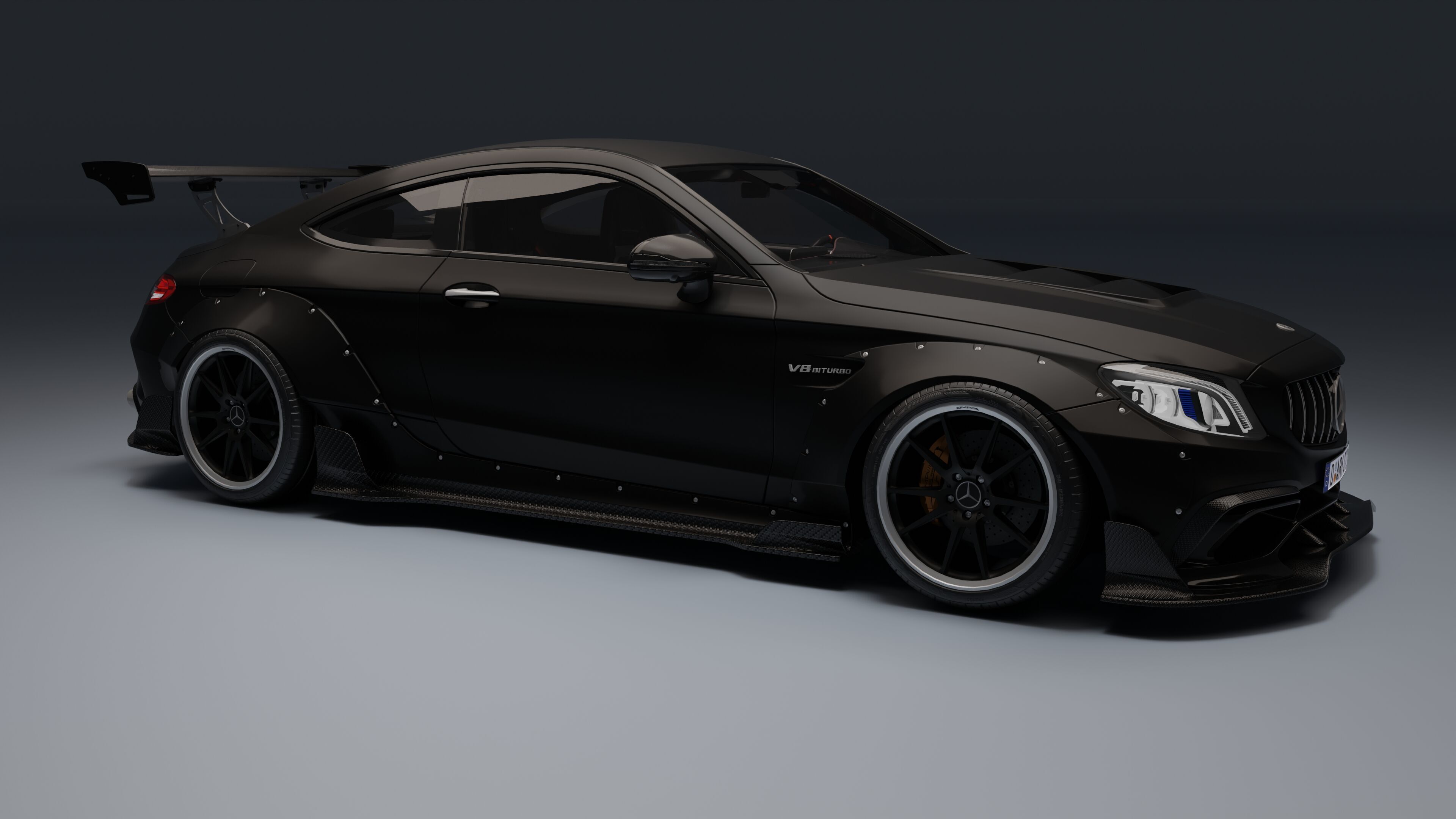 Mercedes-Benz C63 AMG Black Series Low-poly 3D model_2