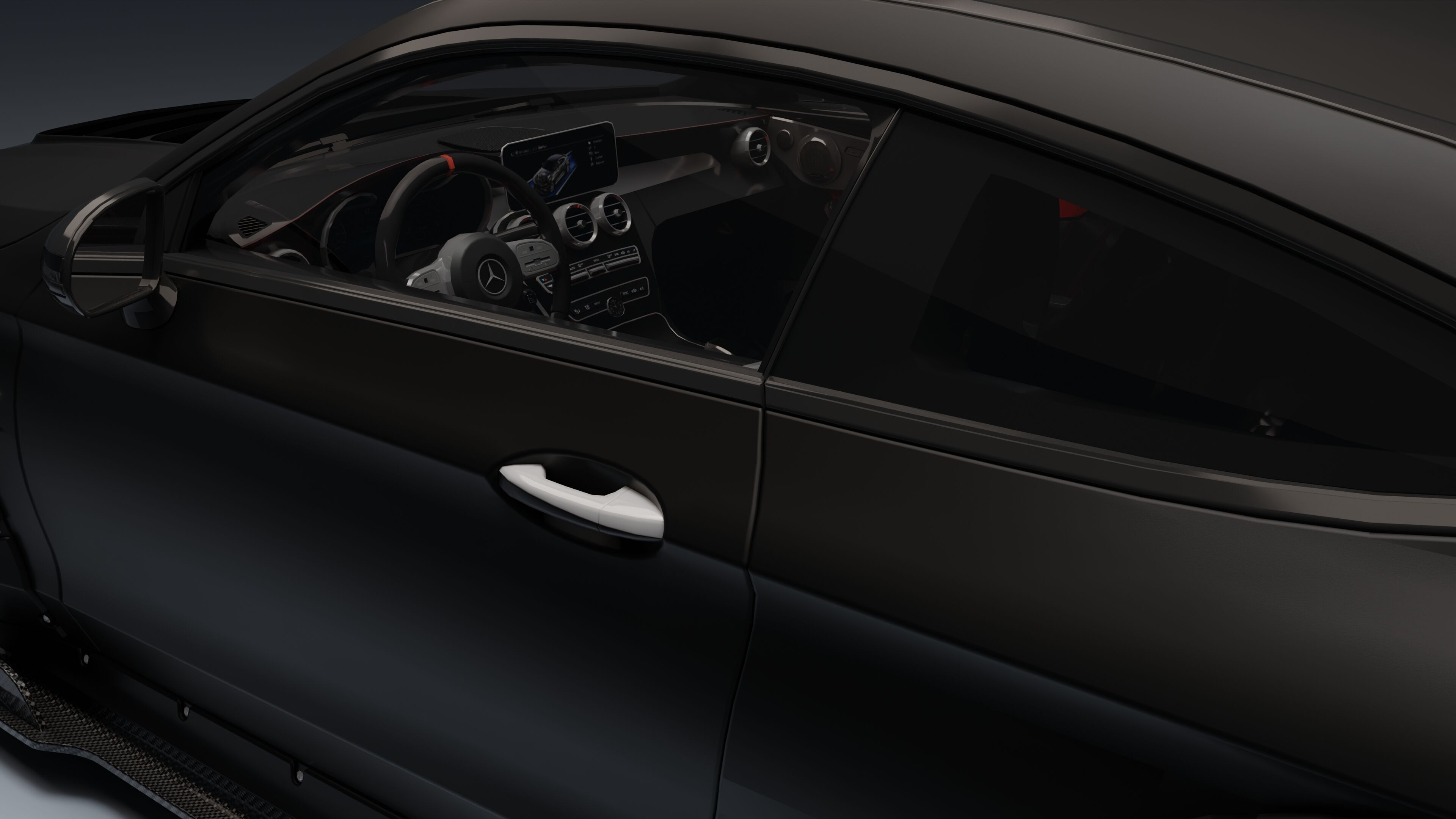 Mercedes-Benz C63 AMG Black Series Low-poly 3D model_24