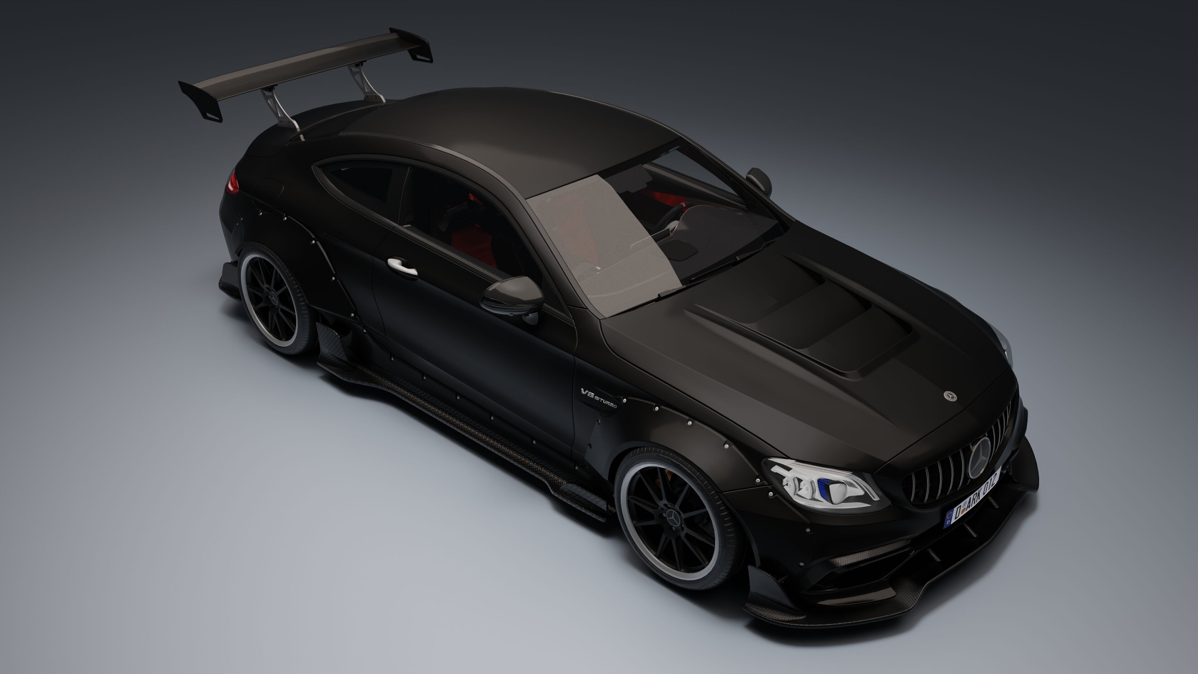 Mercedes-Benz C63 AMG Black Series Low-poly 3D model_18