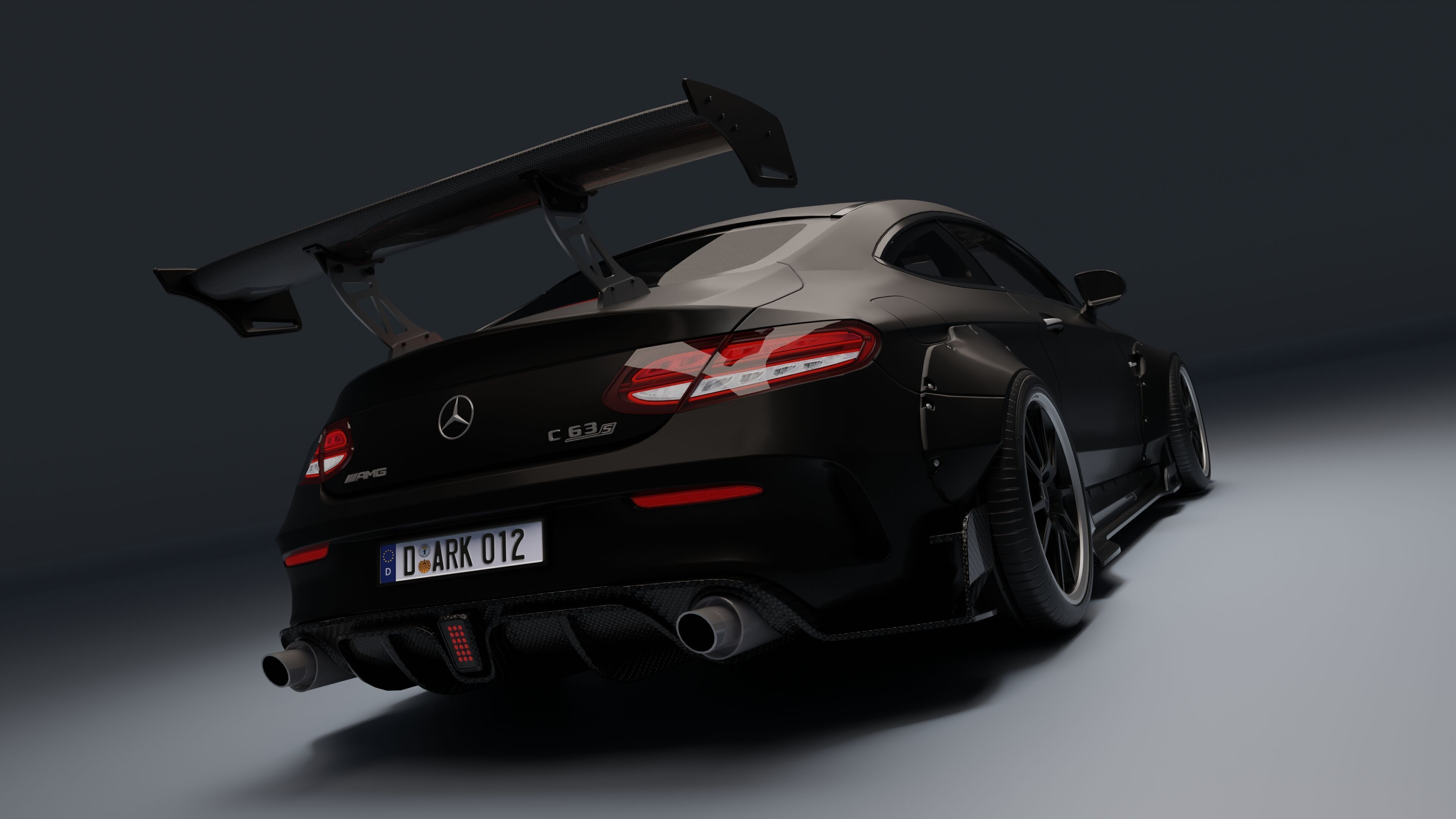 Mercedes-Benz C63 AMG Black Series Low-poly 3D model_31
