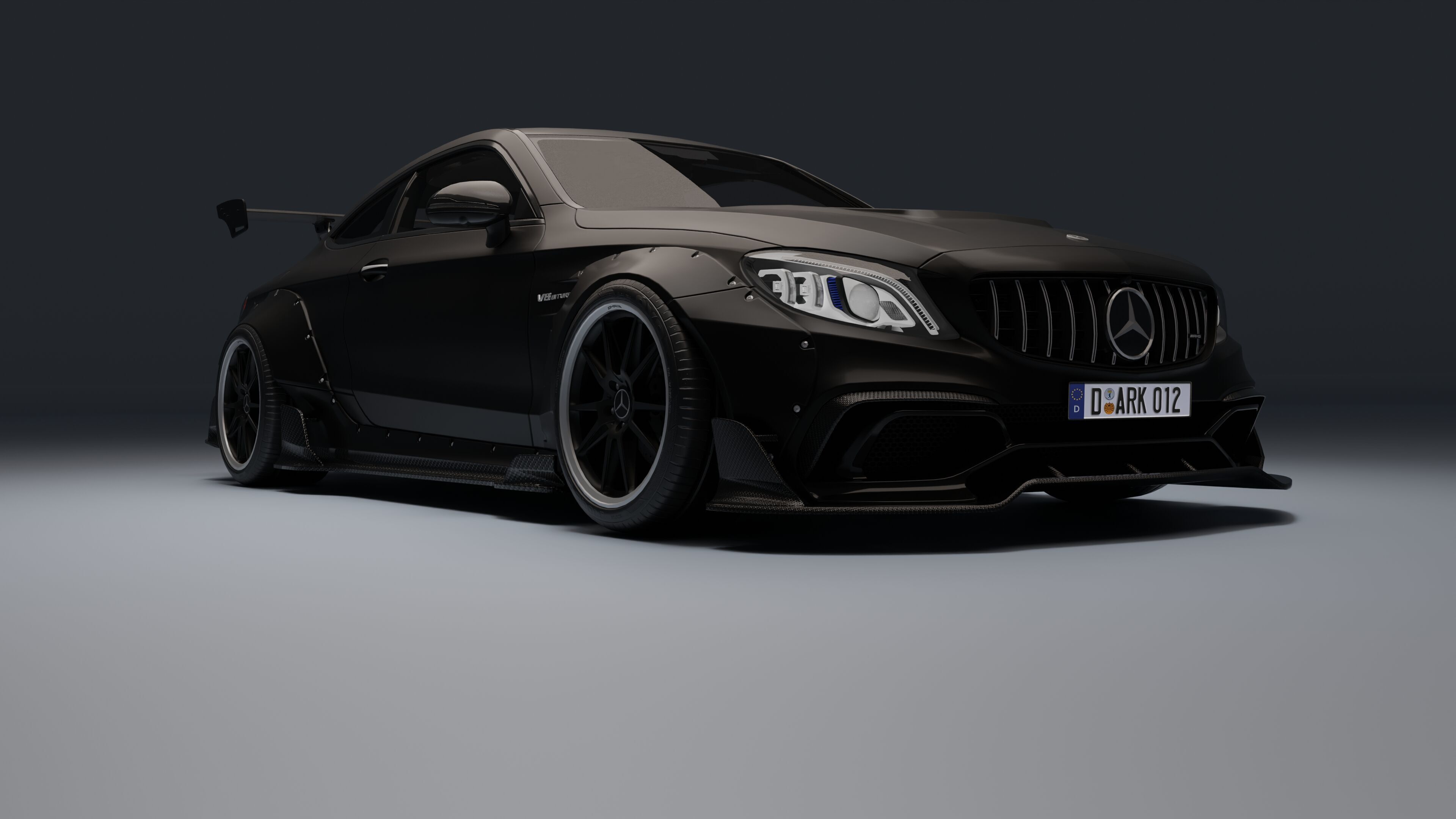 Mercedes-Benz C63 AMG Black Series Low-poly 3D model_10