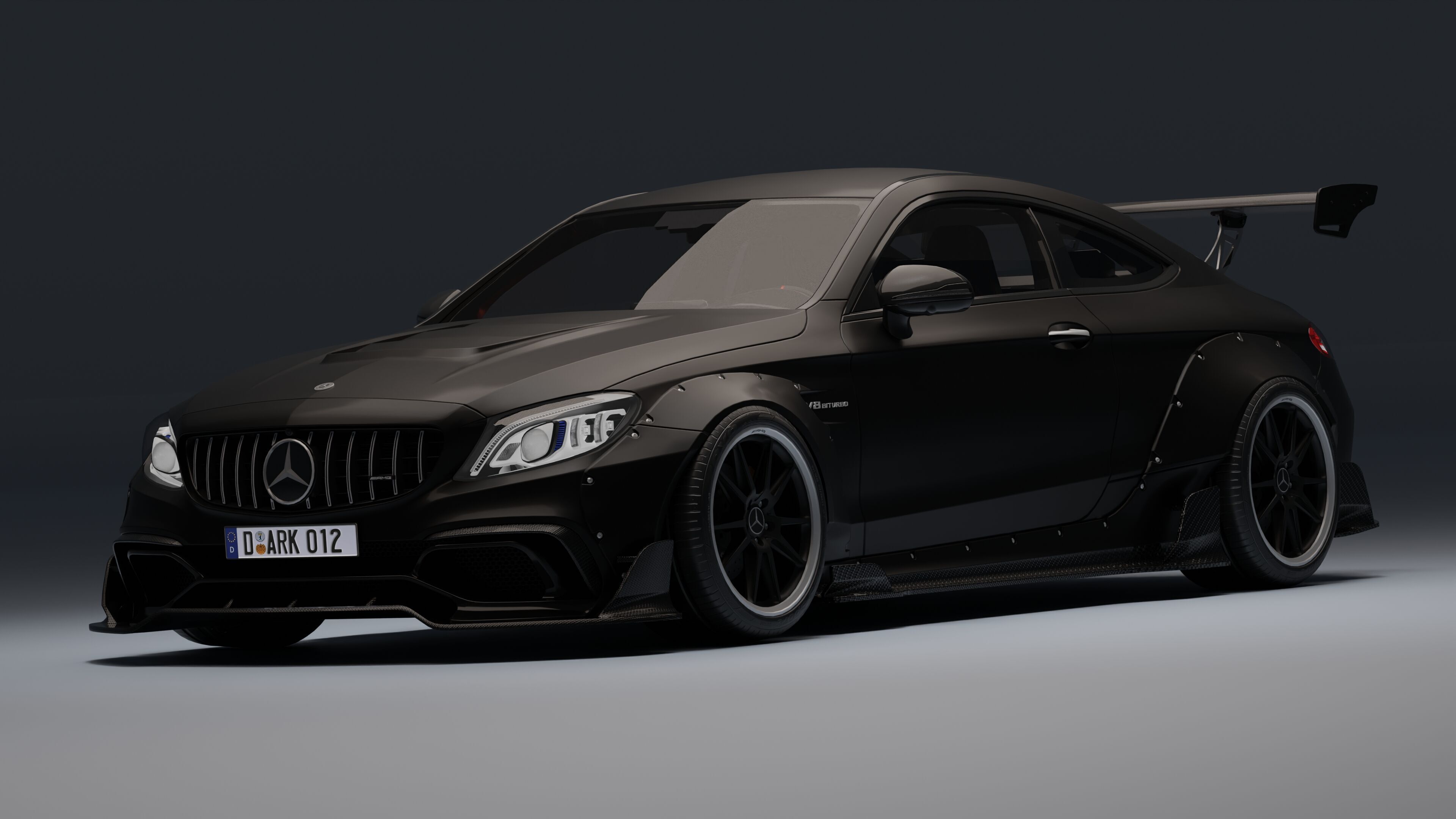 Mercedes-Benz C63 AMG Black Series Low-poly 3D model_21