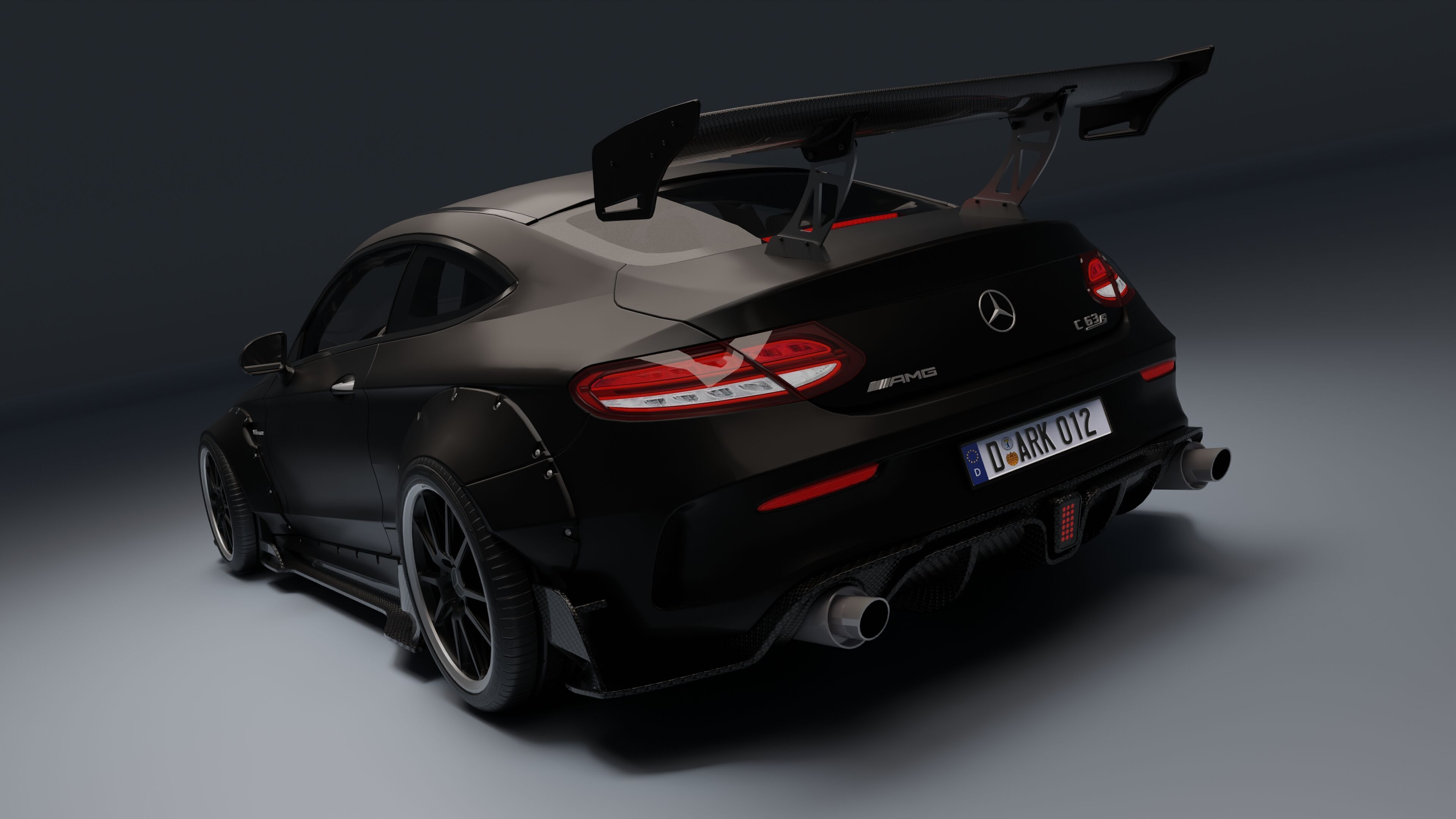 Mercedes-Benz C63 AMG Black Series Low-poly 3D model_25