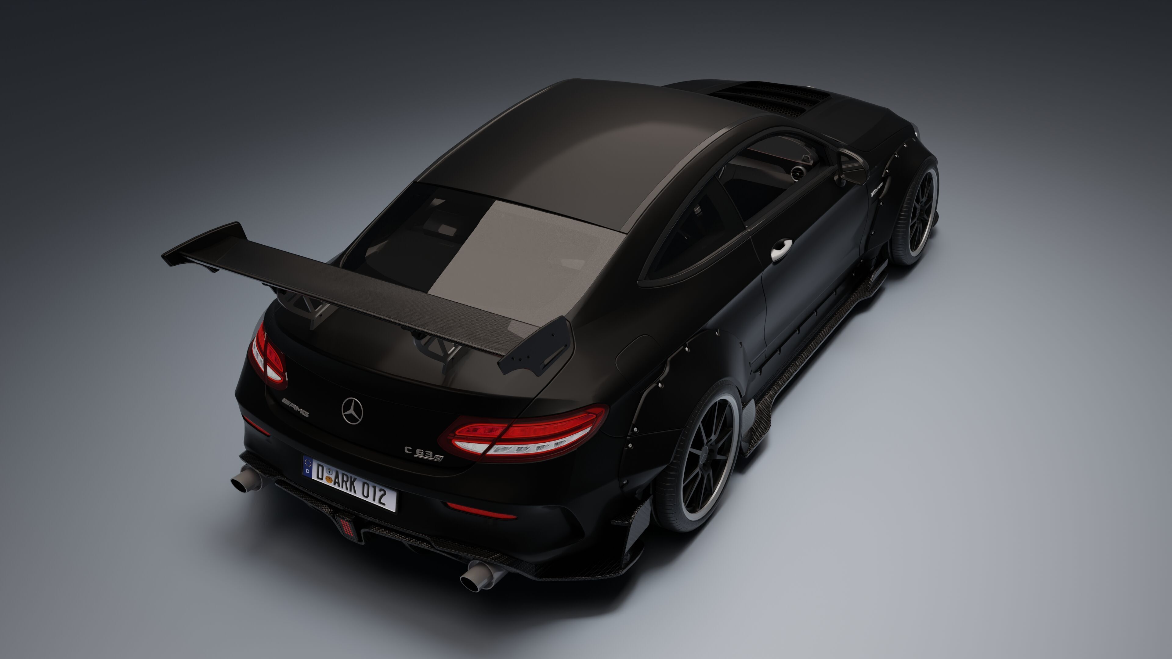 Mercedes-Benz C63 AMG Black Series Low-poly 3D model_15