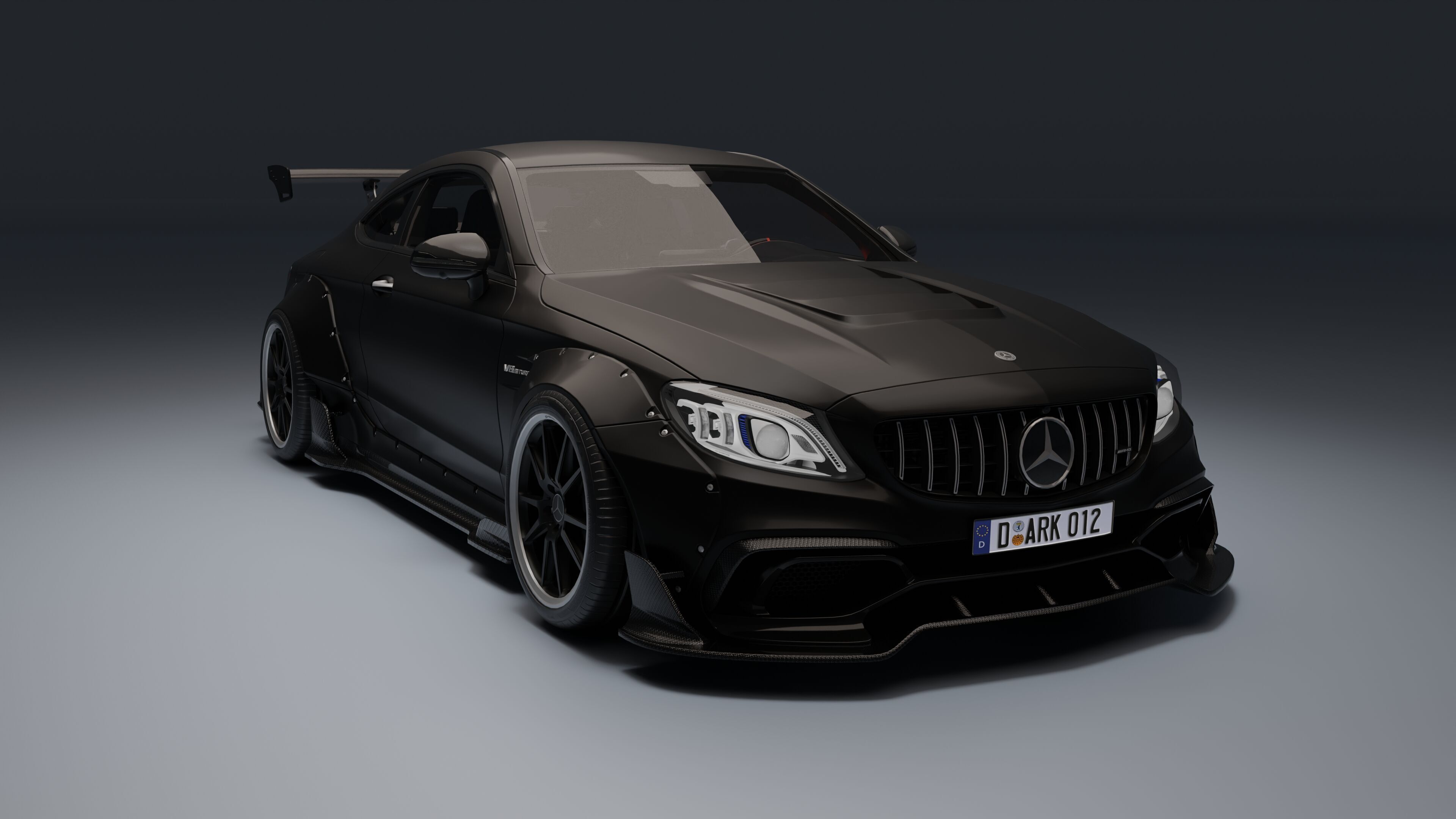 Mercedes-Benz C63 AMG Black Series Low-poly 3D model_1