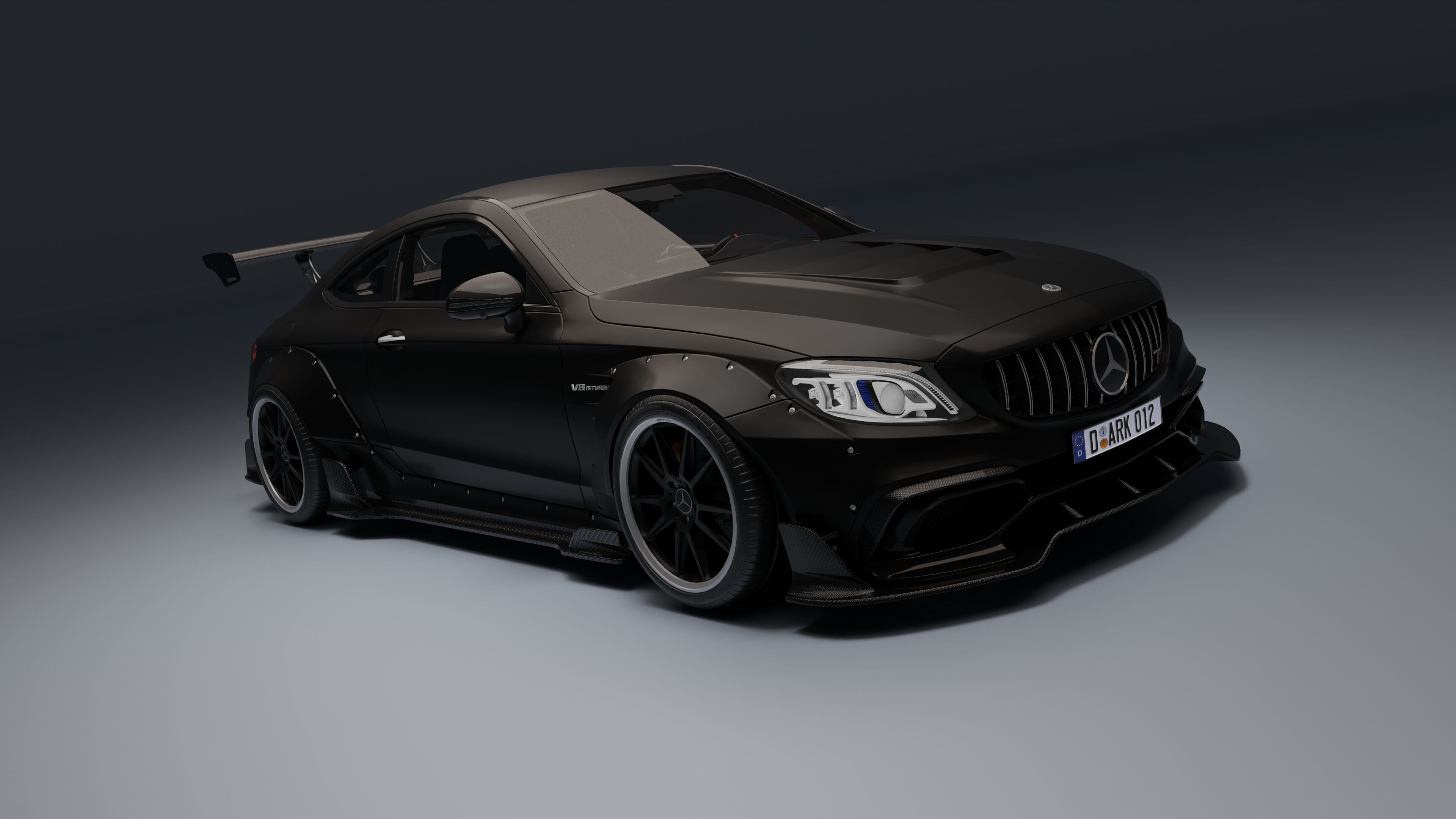 Mercedes-Benz C63 AMG Black Series Low-poly 3D model_17