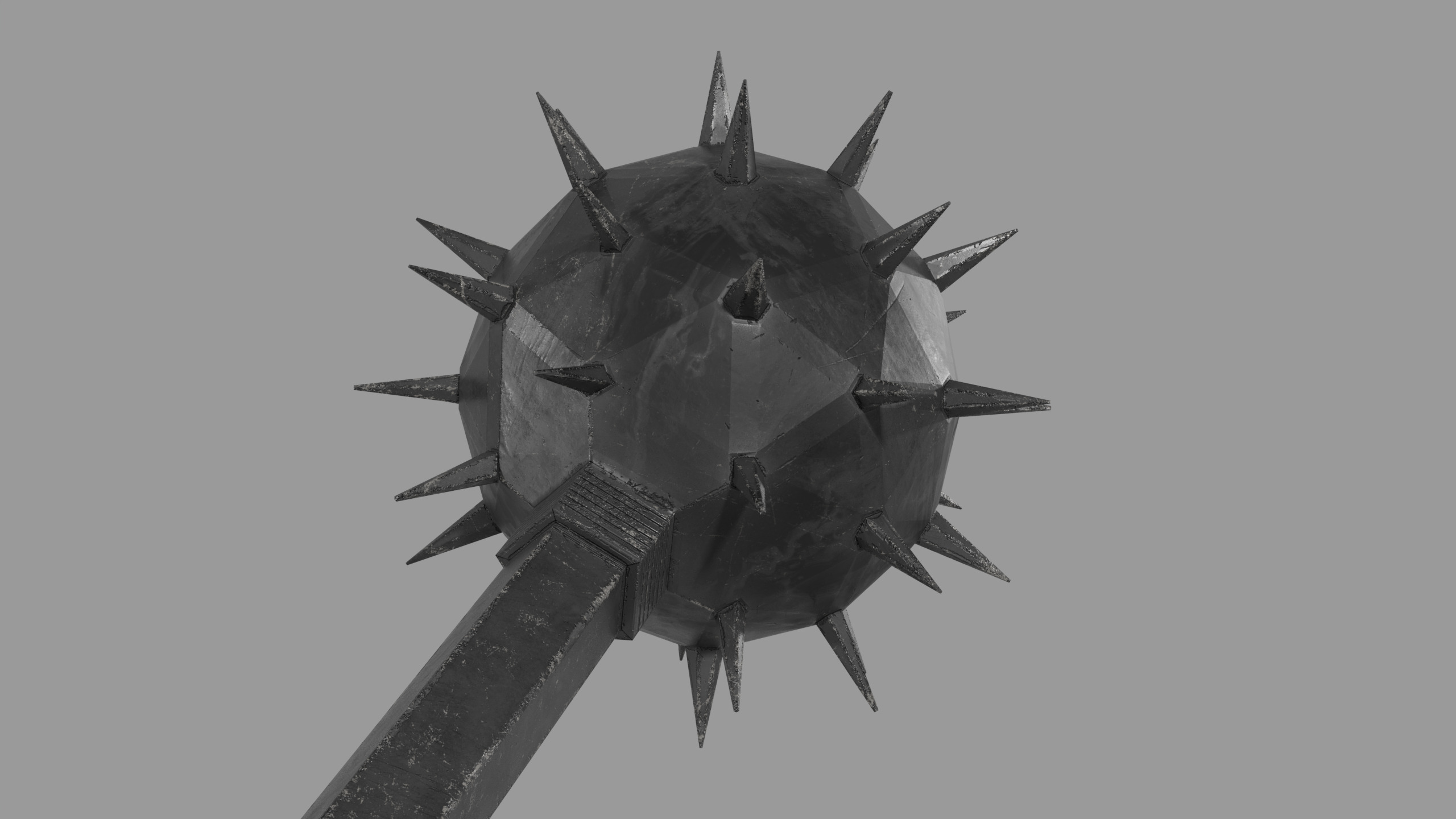 Morning star- PBR Game Ready model Low-poly 3D model_3