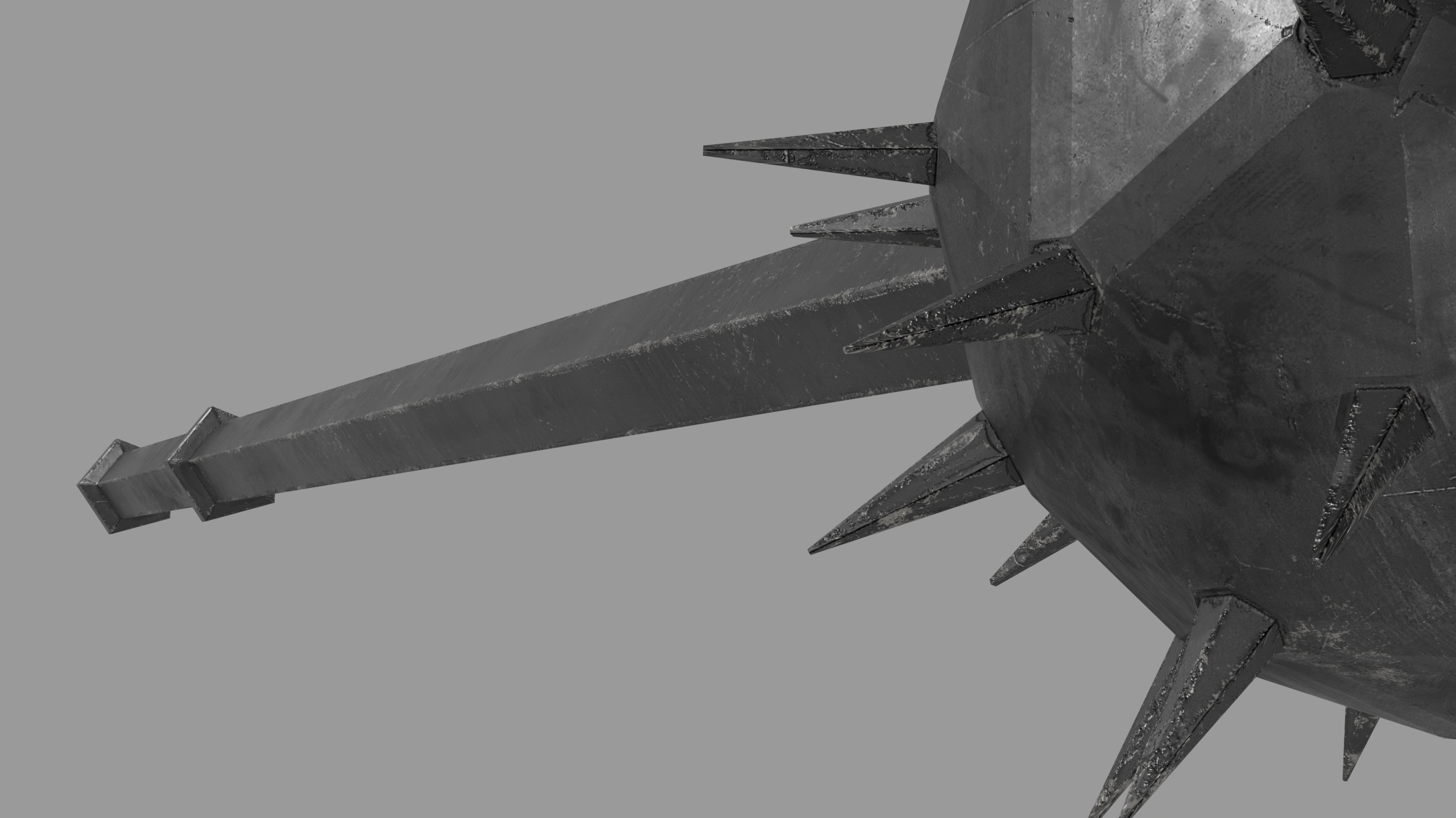 Morning star- PBR Game Ready model Low-poly 3D model_4