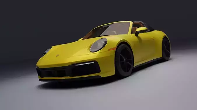 Porsche 911 Targa 4S Low-poly 3D model