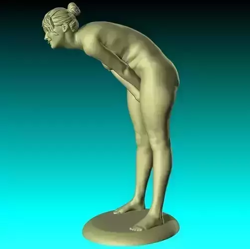 Oakland realistic Nude Female Figurine STL File 