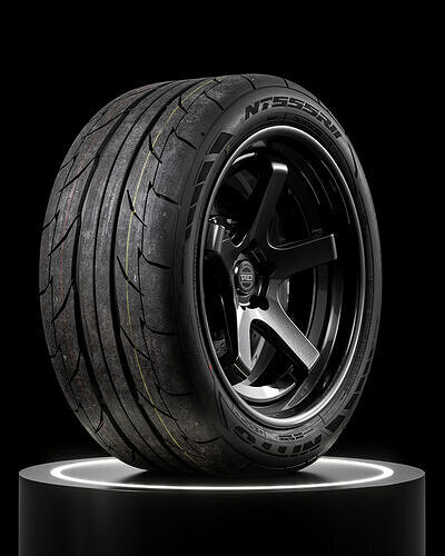 Nitto NT555 R2 275 40 R19 101W 3D model 6