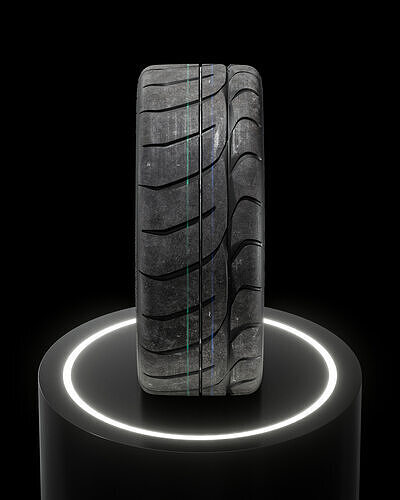 Nitto NT01 255 40 ZR20 3D model 7
