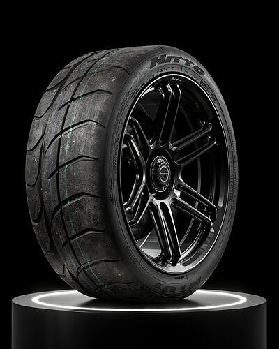 Nitto NT01 255 40 ZR20 3D model 6