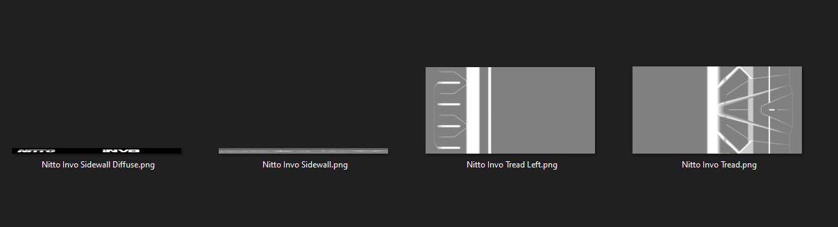 Nitto Invo 305 30 ZR19 Painted 3D model_12