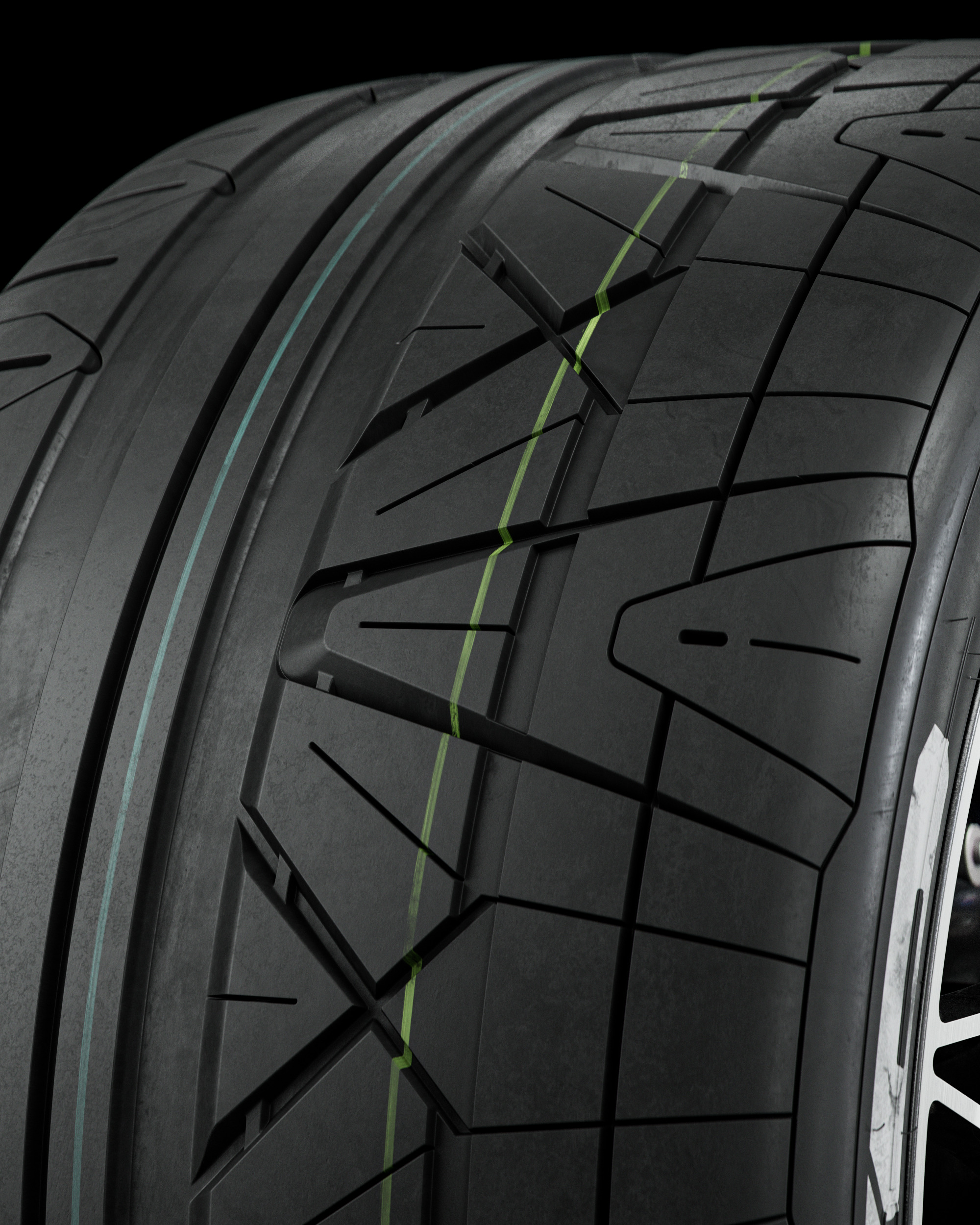 Nitto Invo 305 30 ZR19 Painted 3D model_2
