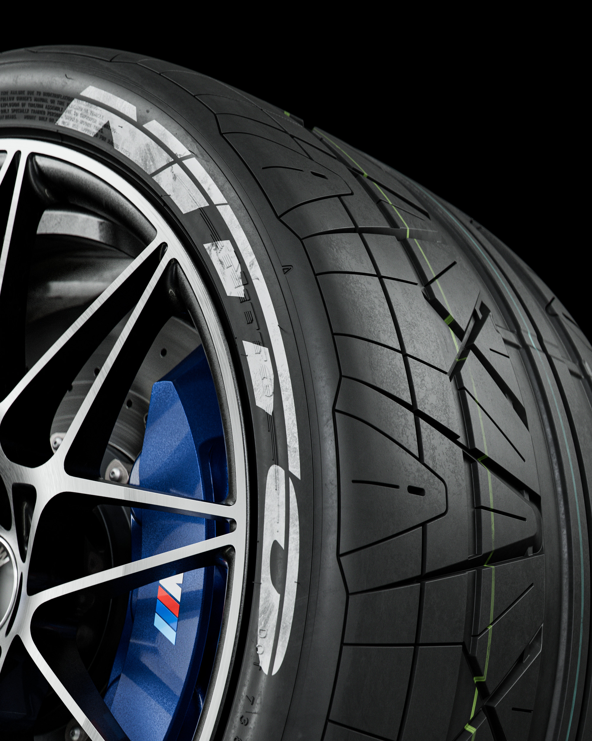 Nitto Invo 305 30 ZR19 Painted 3D model_5