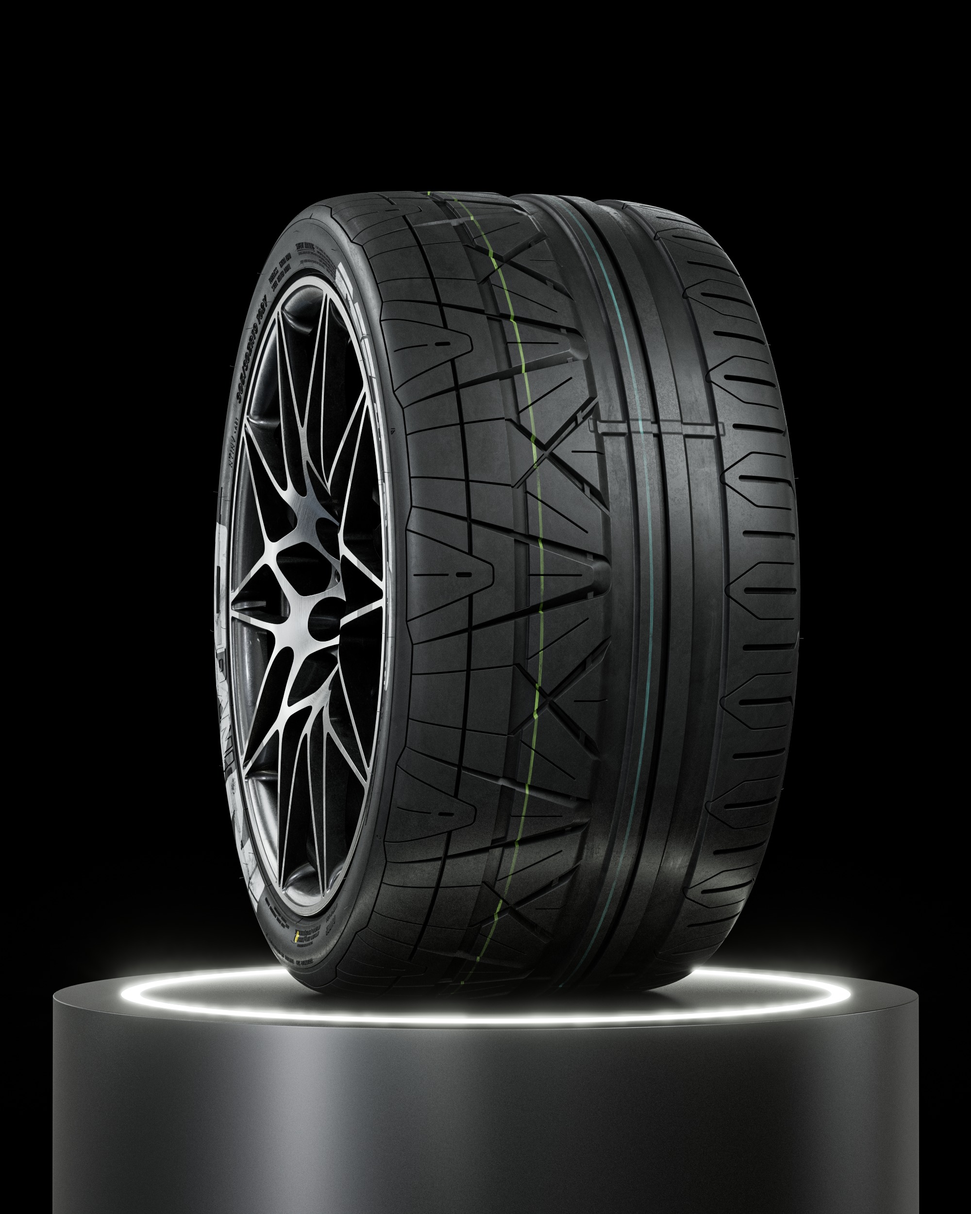 Nitto Invo 305 30 ZR19 Painted 3D model_1