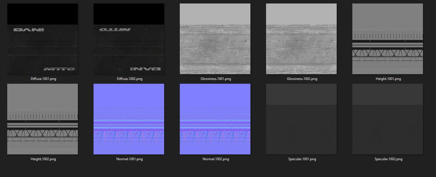 Nitto Invo 305 30 ZR19 Painted 3D model_11