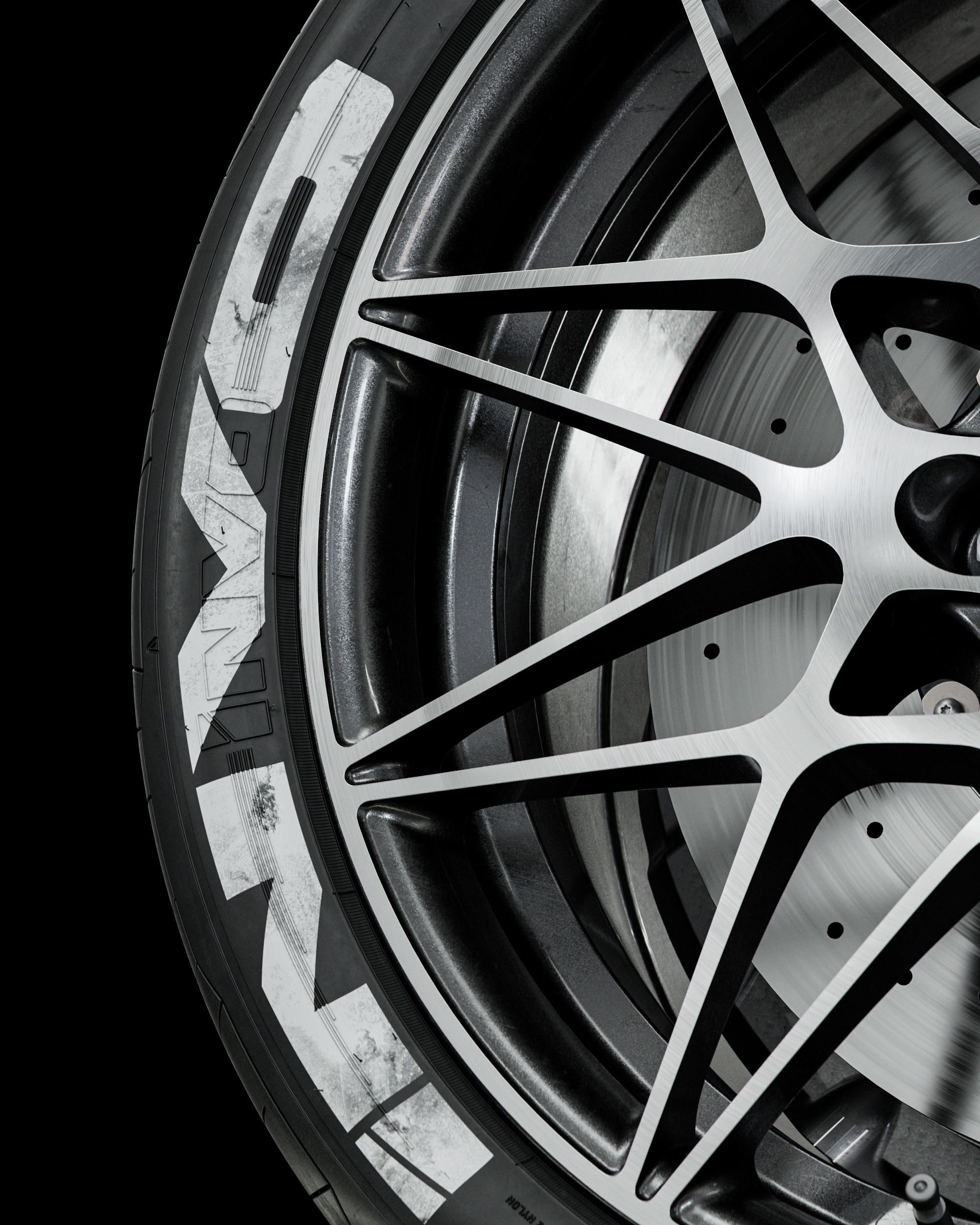 Nitto Invo 305 30 ZR19 Painted 3D model_4