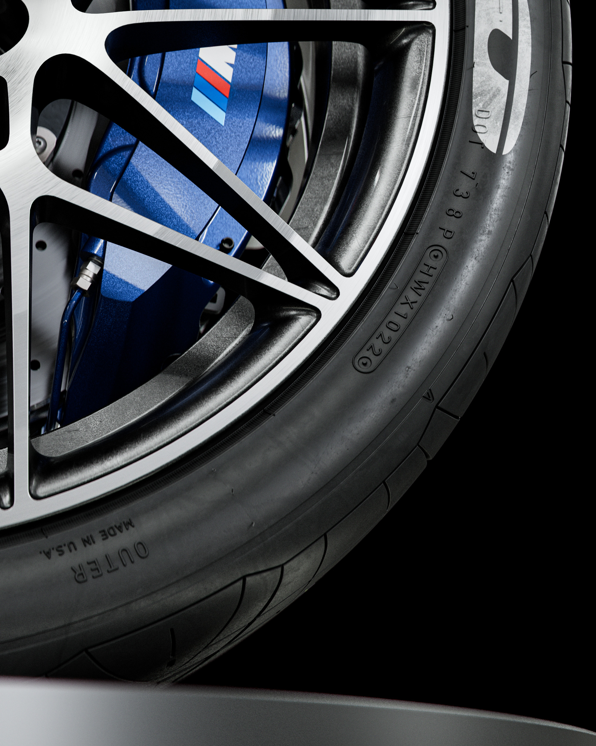 Nitto Invo 305 30 ZR19 Painted 3D model_3
